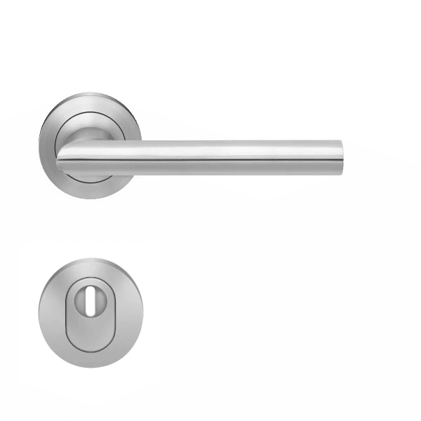 Verona - Stainless Steel Door Handle Set with SKG*** Safety Rosette